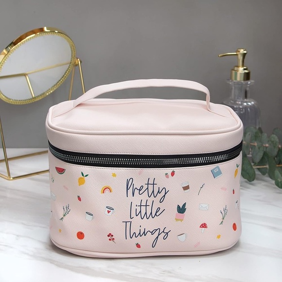 Pretty Little Things Pink Cosmetic Travel Case - Picture 2 of 4